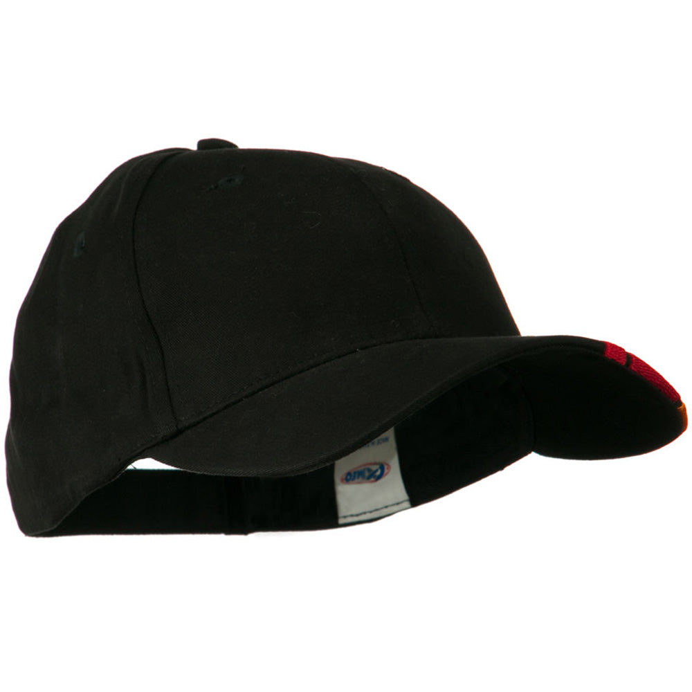 Brushed Cotton Embroidered Flame Logo Cap