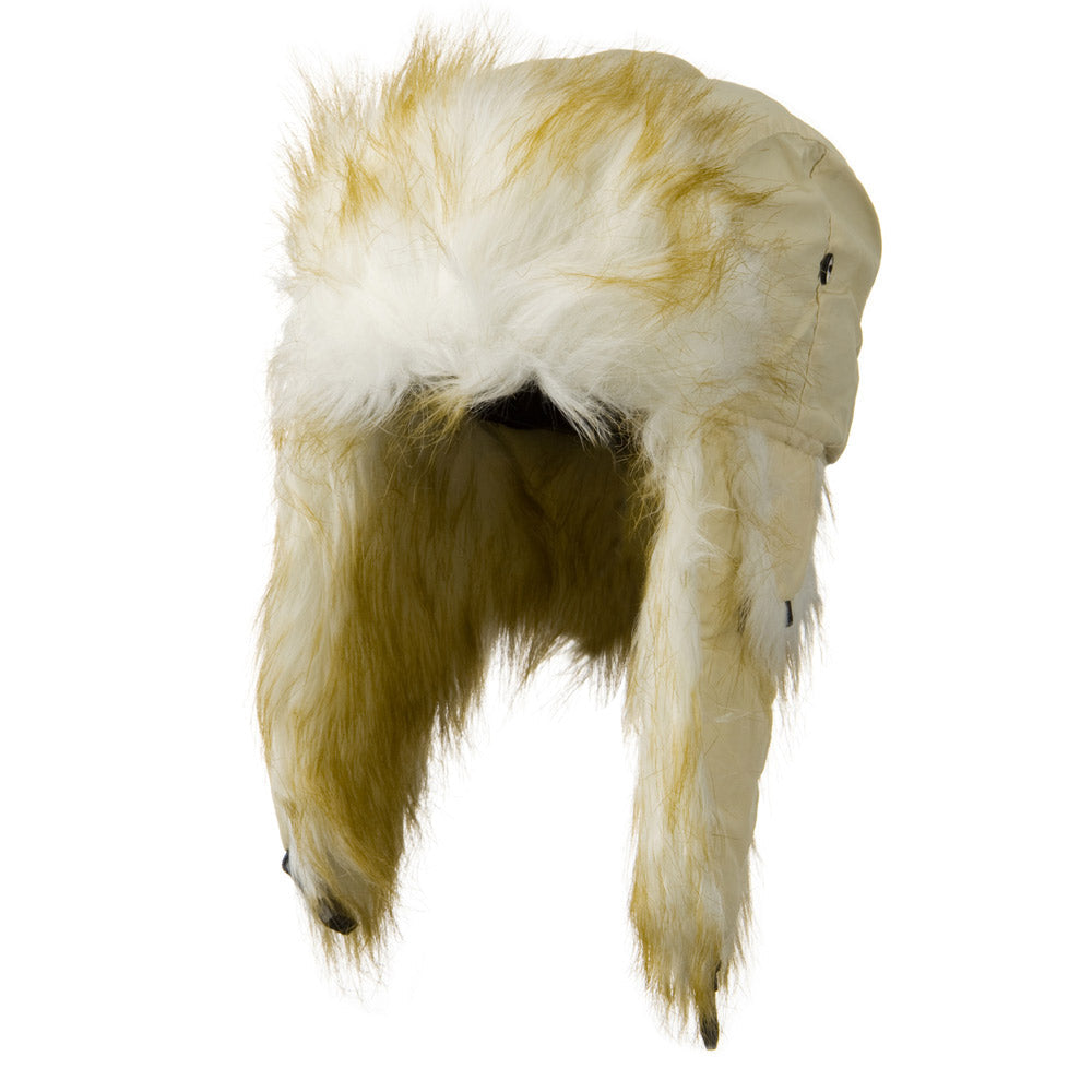 Poly White Faux Fur Lining Trooper Hat