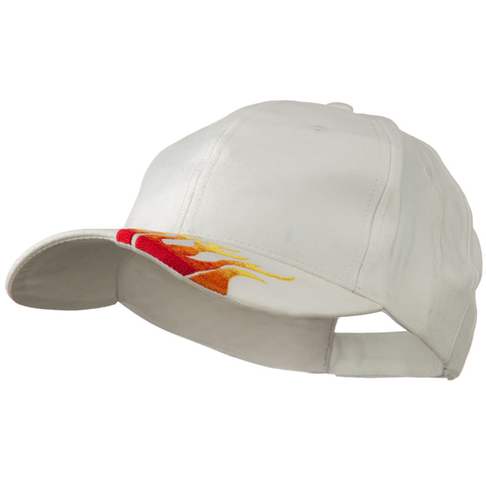 Brushed Cotton Embroidered Flame Logo Cap