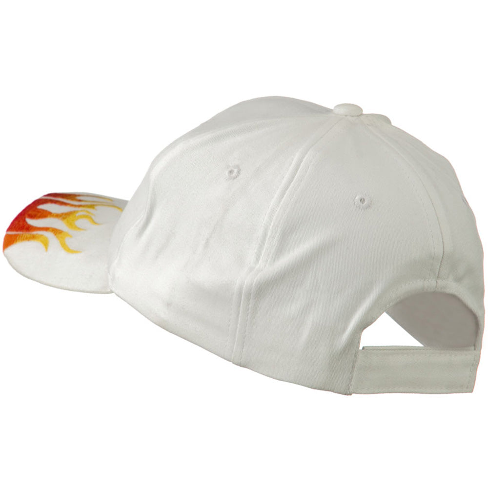 Brushed Cotton Embroidered Flame Logo Cap