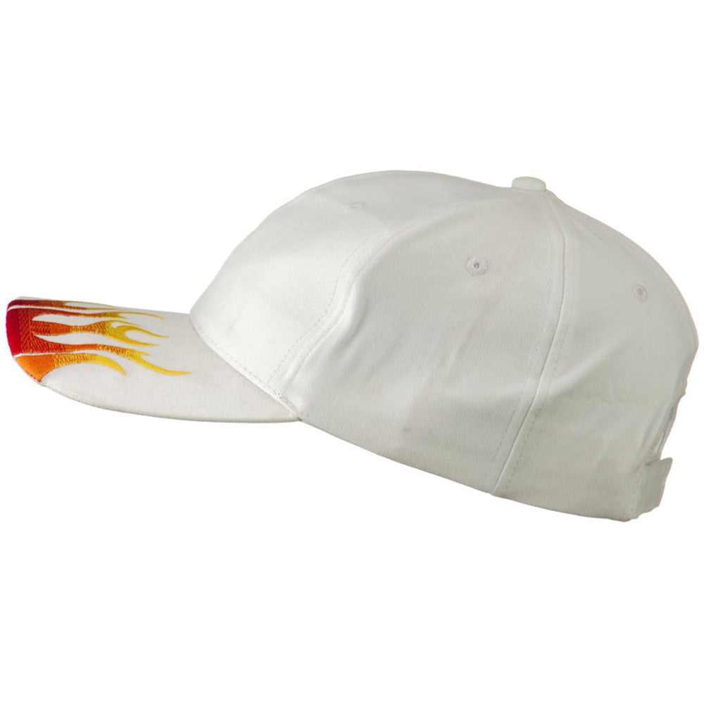 Brushed Cotton Embroidered Flame Logo Cap
