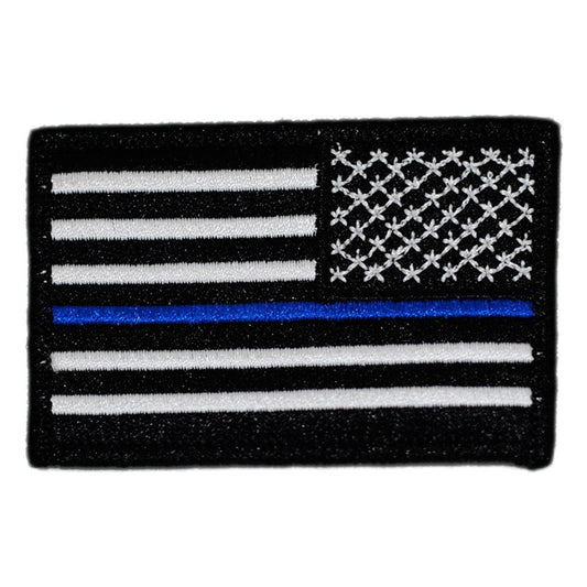 U.S. Thin Blue Line Flag Patch Reverse