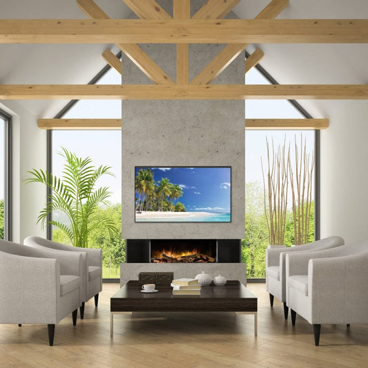 Flamerite E-FX 3-Sided Built-In/Wall-Mounted Smart Electric Fireplace