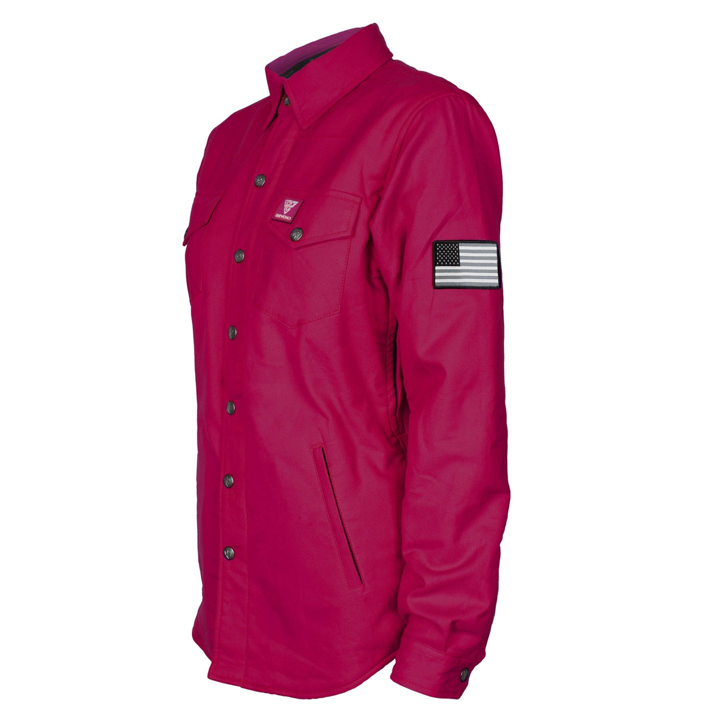 Protective Flannel Shirt for Women - Red Maroon Solid
