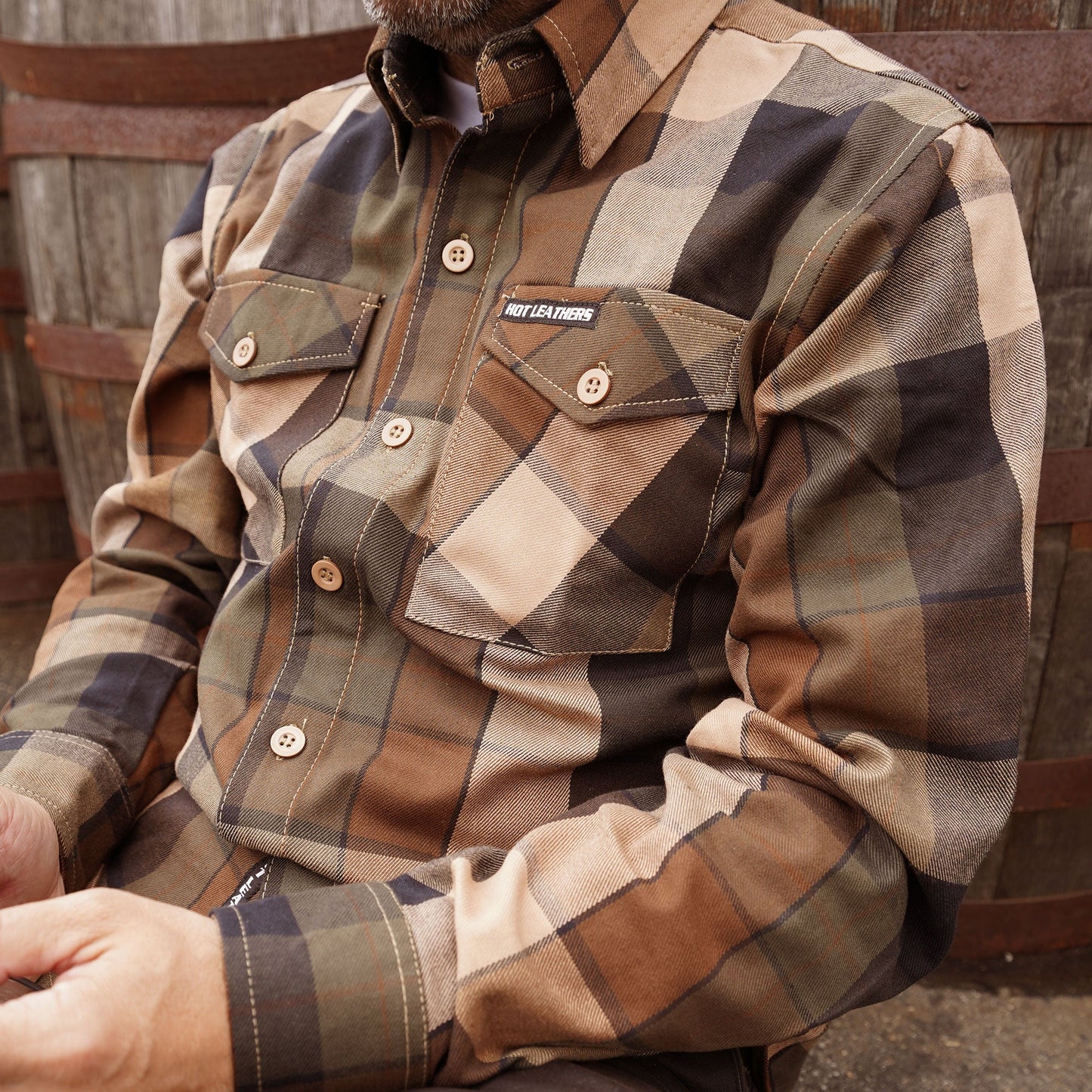 Hot Leathers FLM2013 Men&#39;s &#39;Sidewinder&#39; Flannel Long Sleeve Shirt