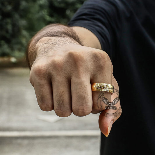 Floral Design Stainless Steel Ring