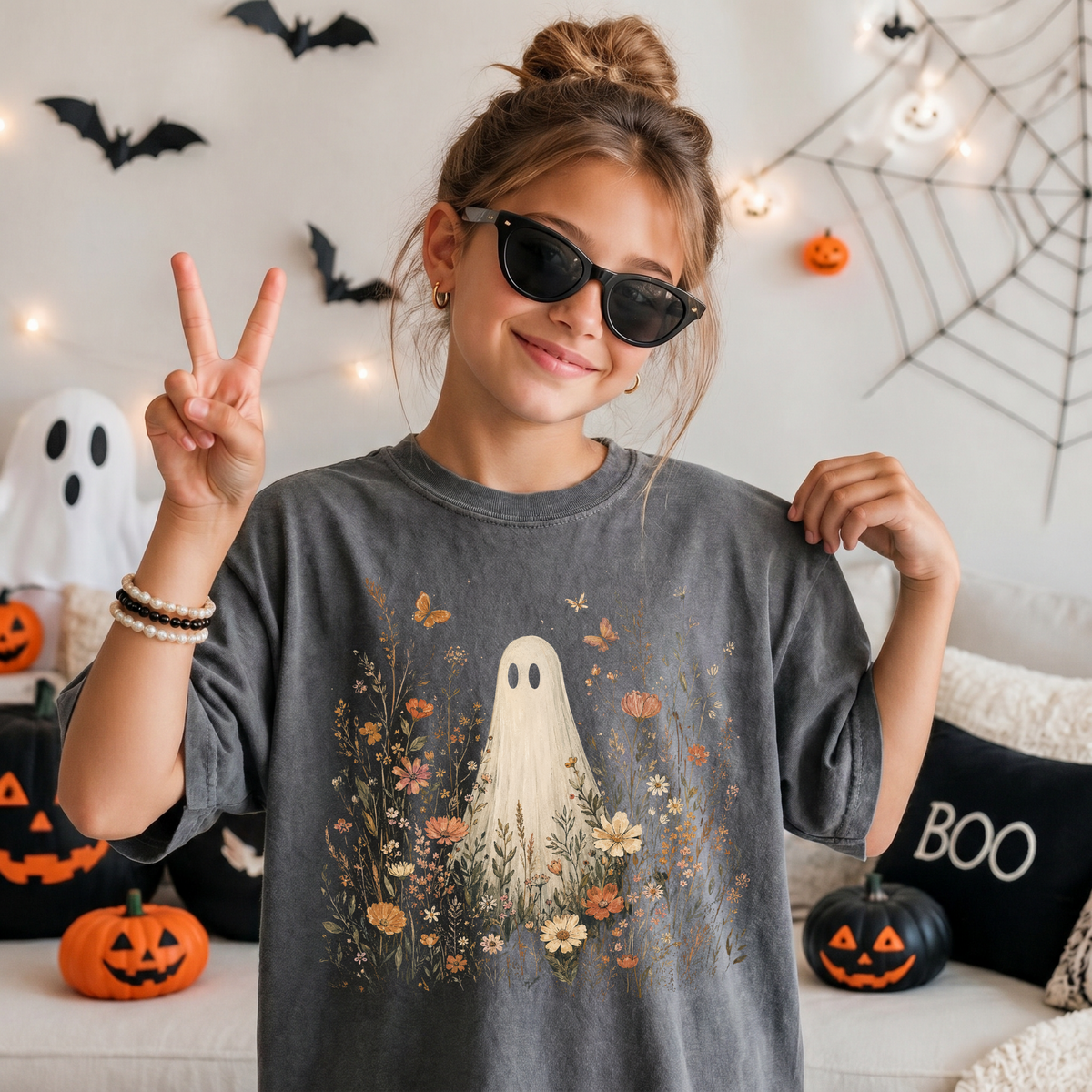 Flower Field Ghost Youth T-Shirt