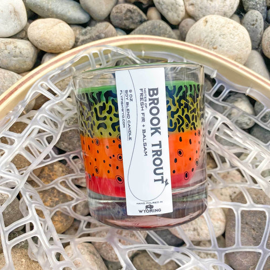Wyo Brook Trout Pattern Candle