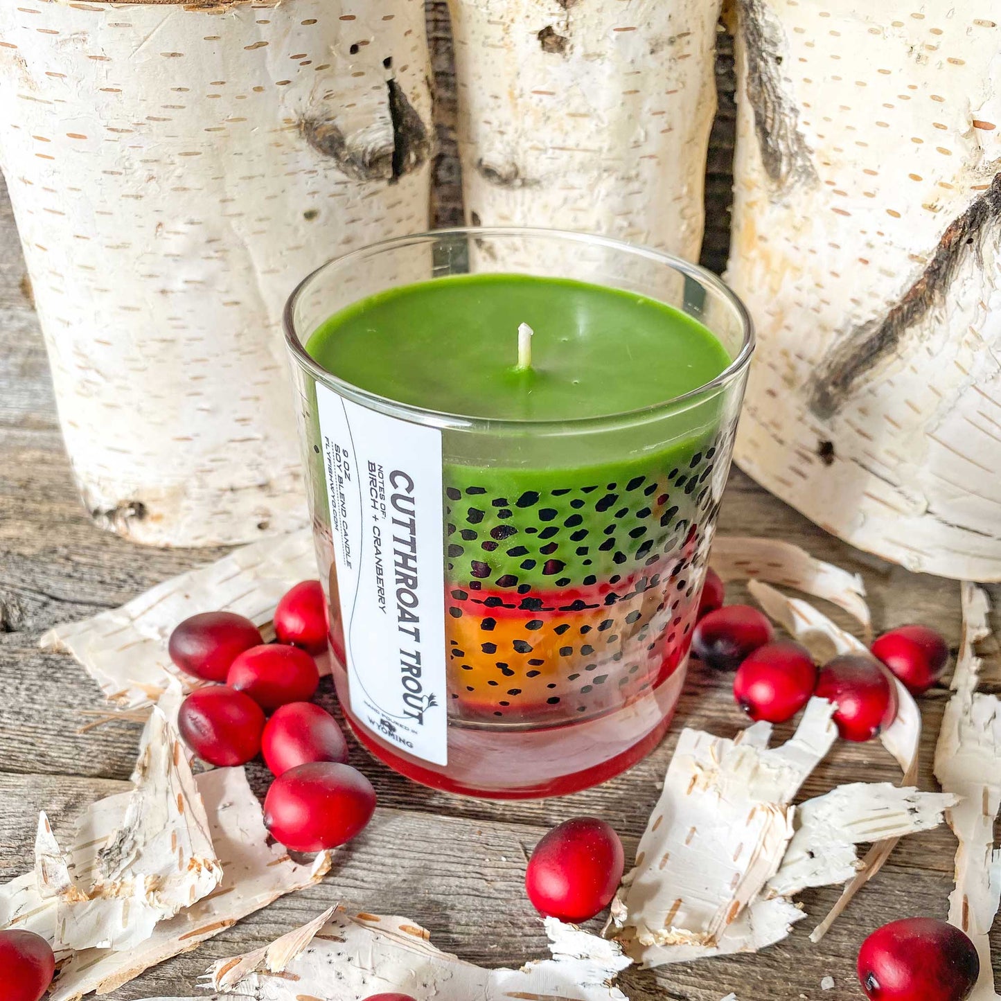 Wyo Cutthroat Trout Pattern Candle