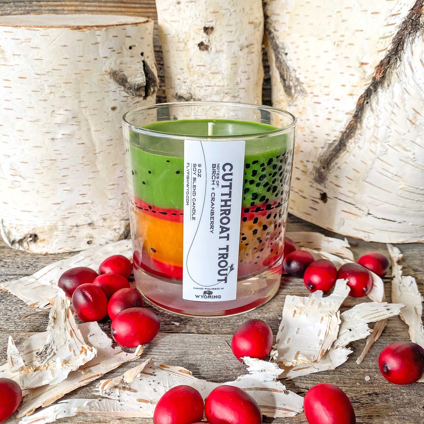 Wyo Cutthroat Trout Pattern Candle