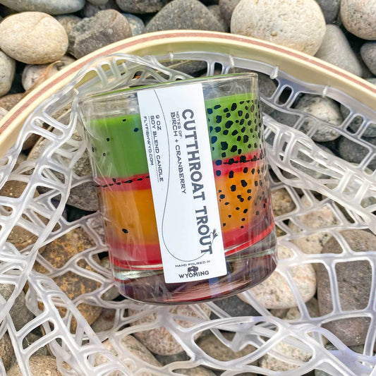 Wyo Cutthroat Trout Pattern Candle