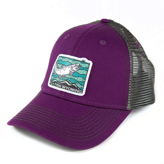 Fish Rising Patch Trucker Hat