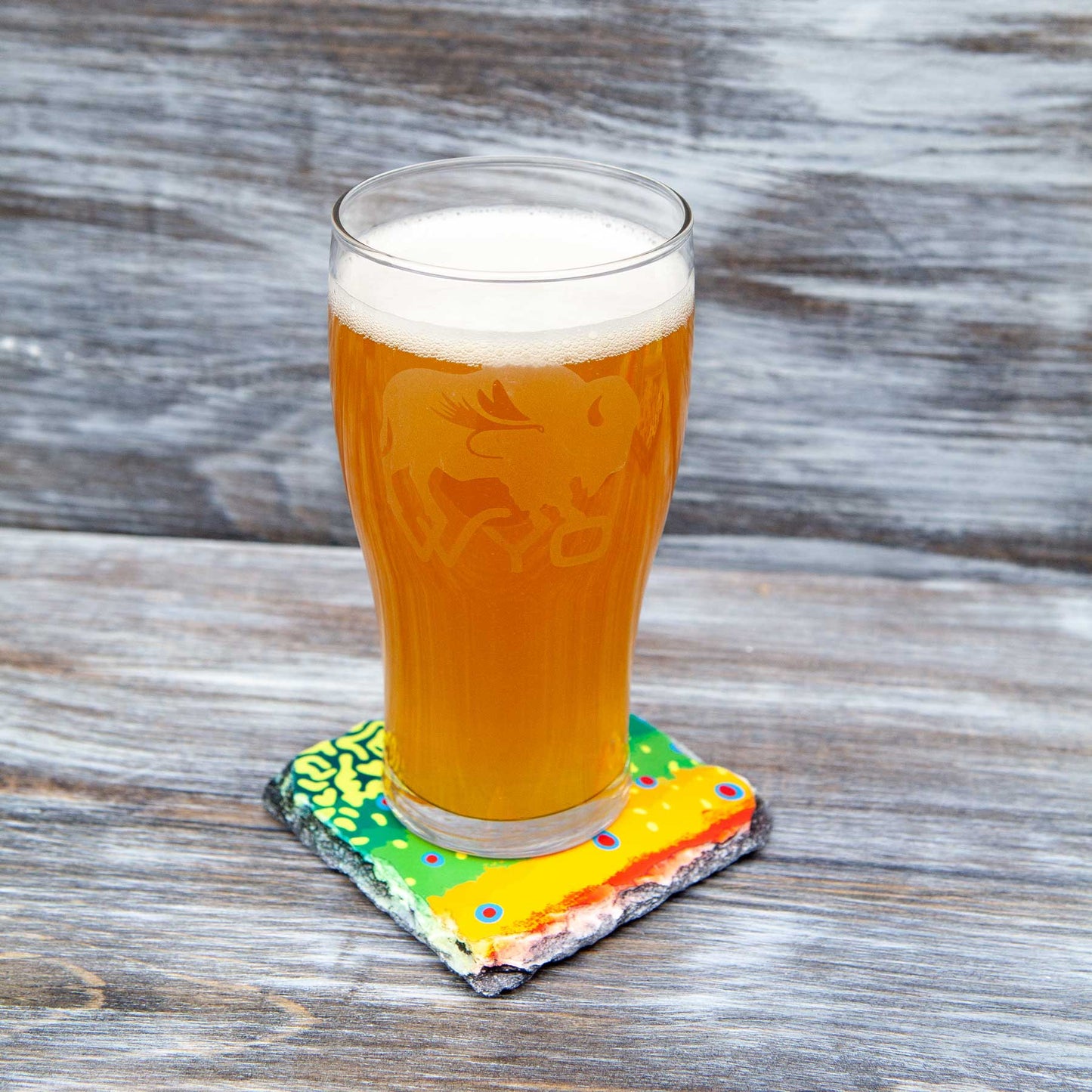 Trout Pattern Slate Coaster Sets