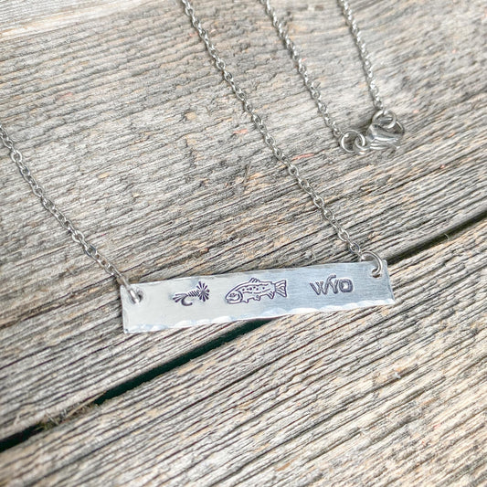 Fly Fish Wyoming Necklace