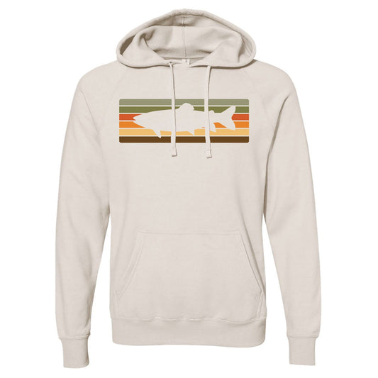 Retro Sunset Trout Hoodie