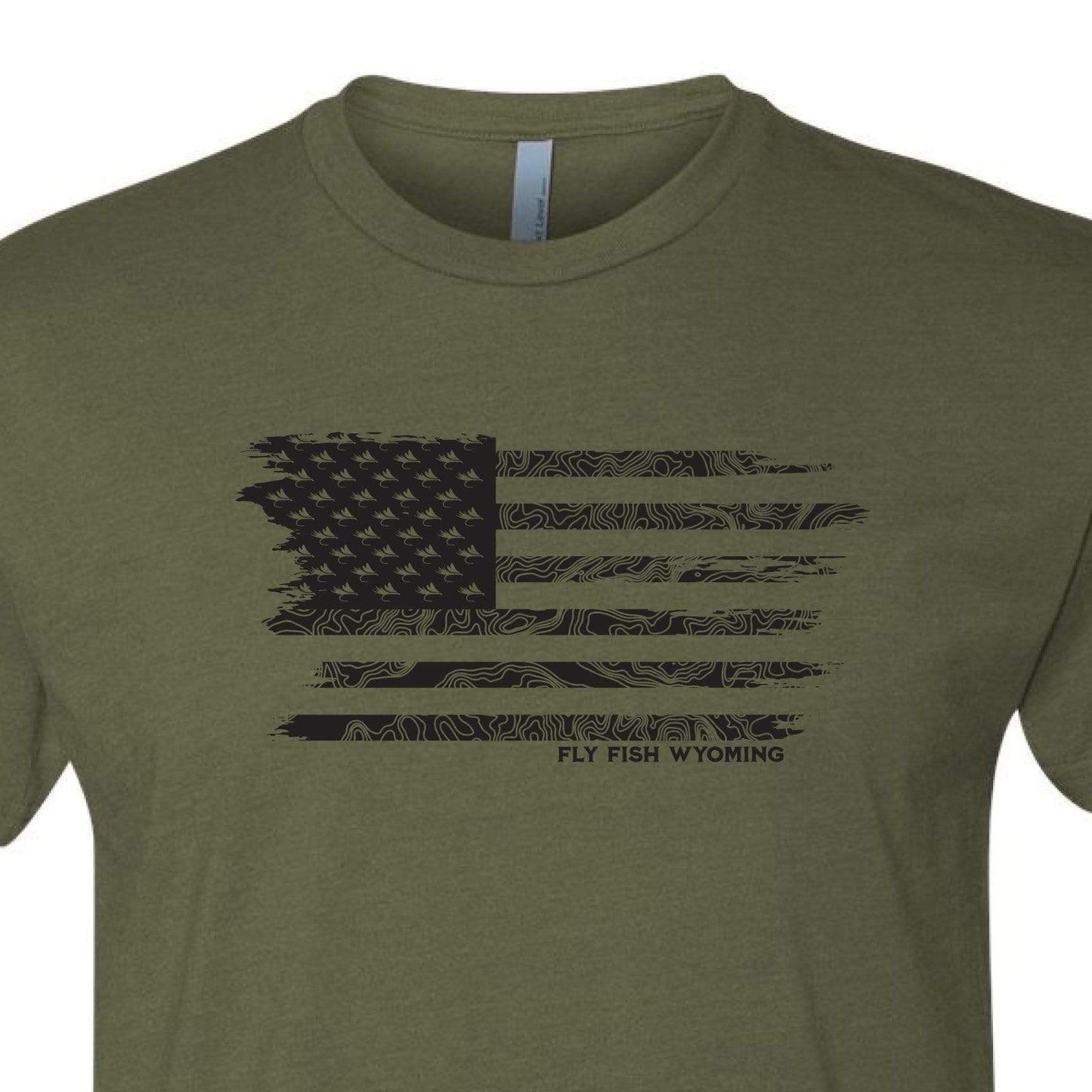Topo Flag Tee - Military Green