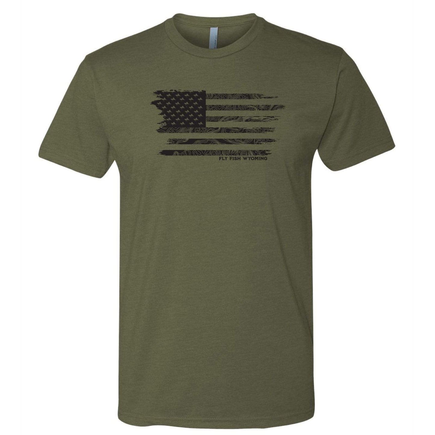 Topo Flag Tee - Military Green