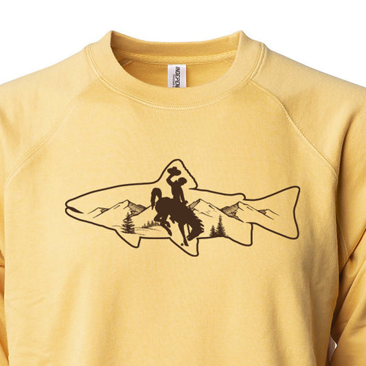 Wyoming Steamboat Trout Crewneck Sweatshirt