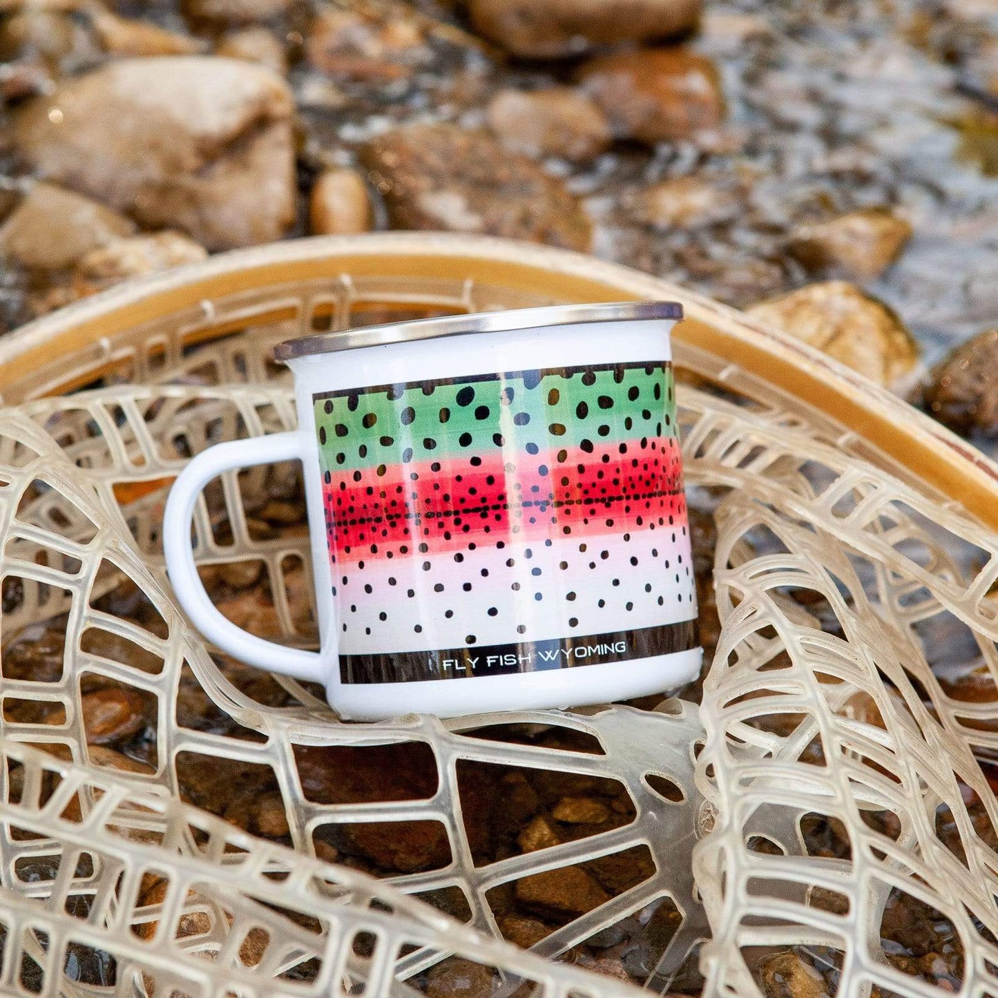 Trout Pattern Camp Mugs