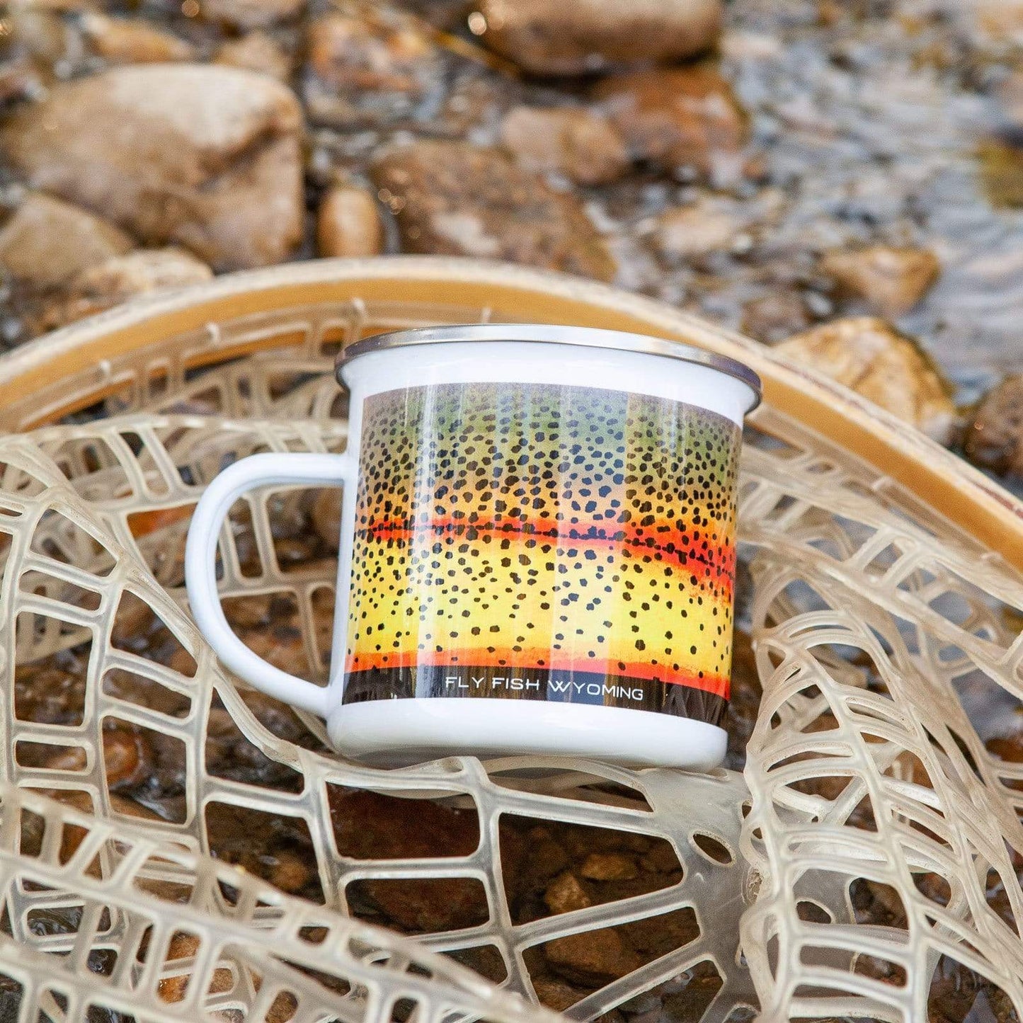 Trout Pattern Camp Mugs