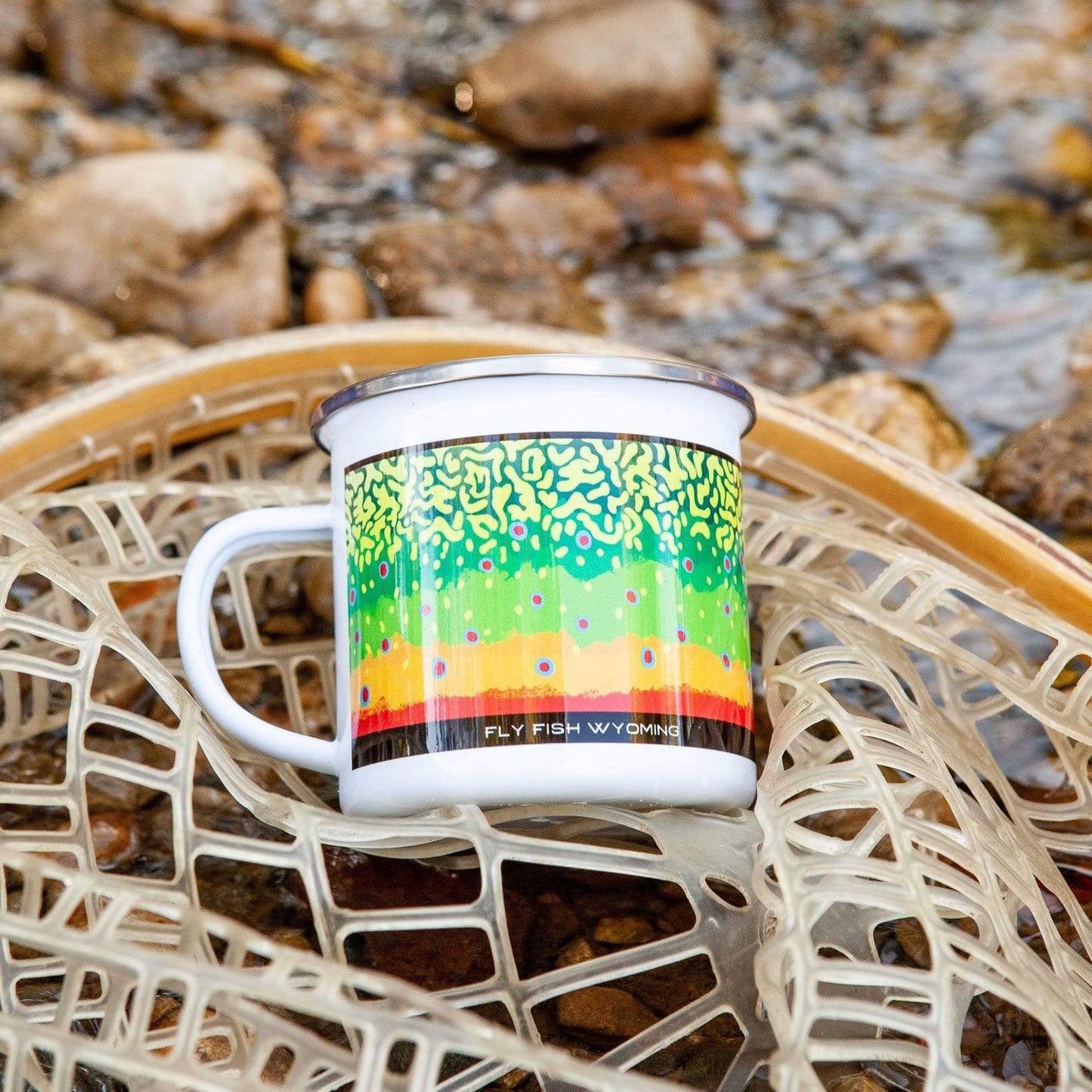 Trout Pattern Camp Mugs
