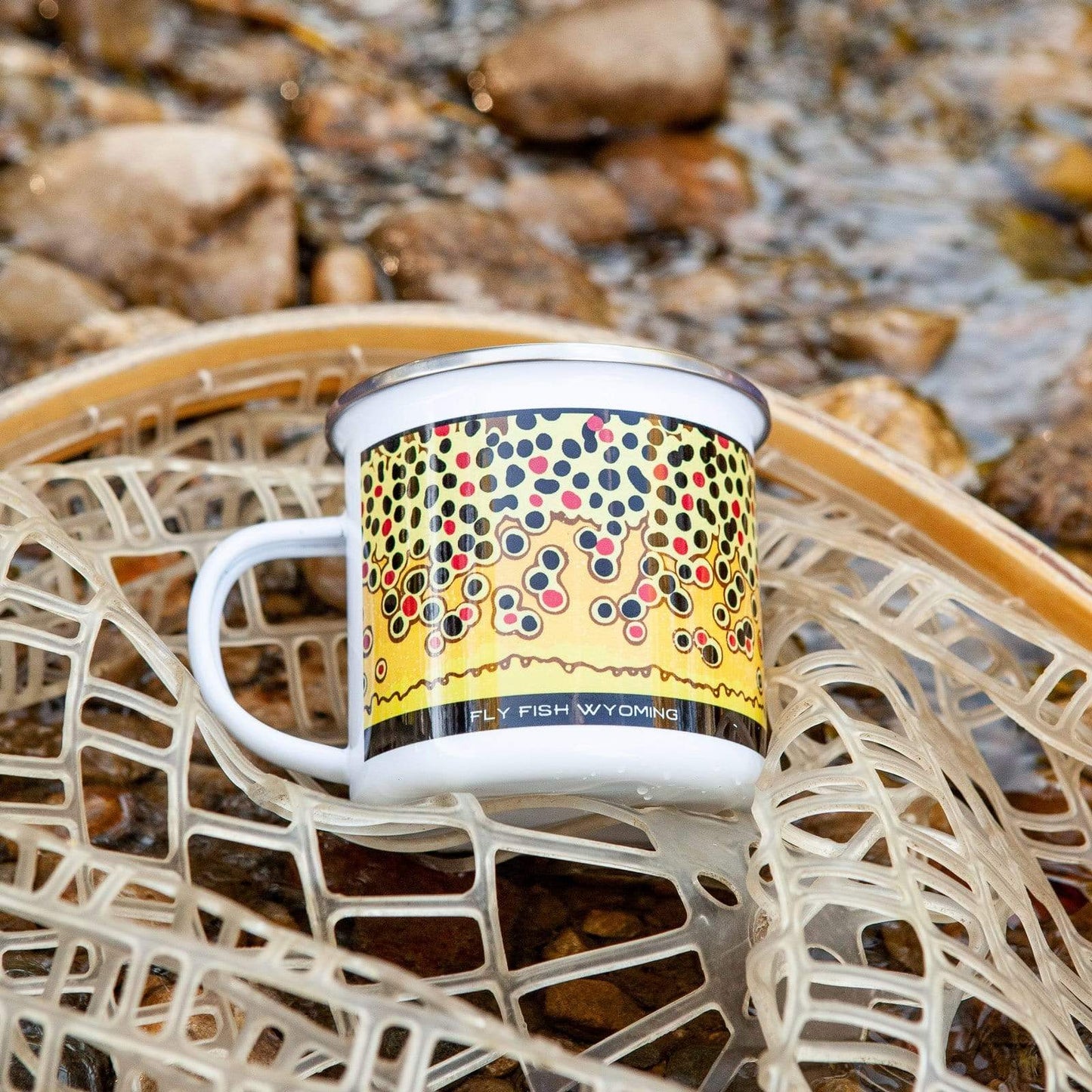 Trout Pattern Camp Mugs