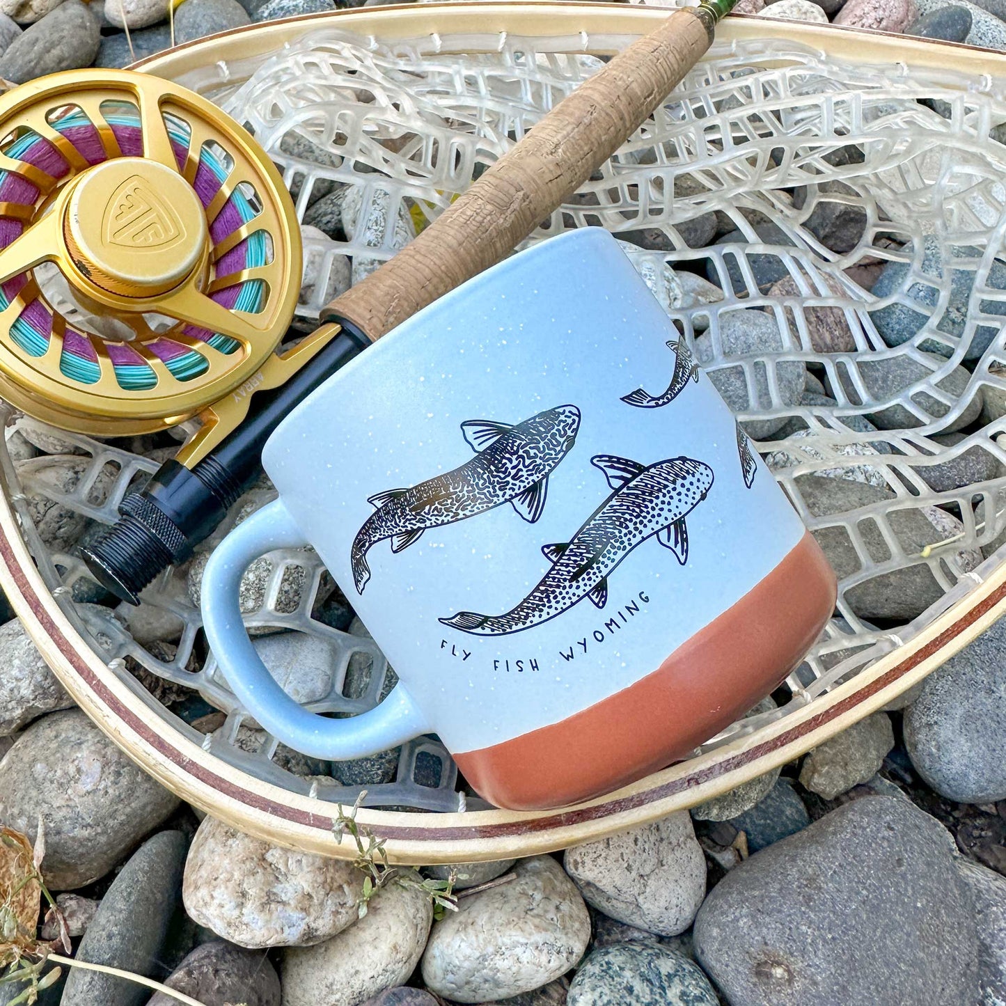 Trout Swimming Ceramic Mug