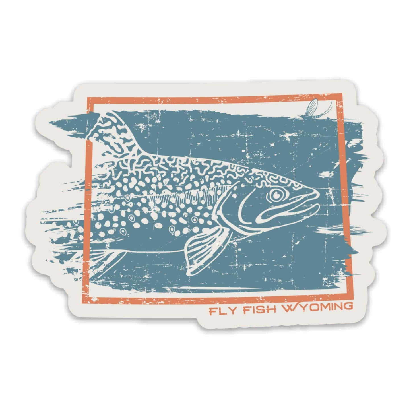 Grunge Trout Sticker