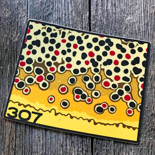 Wyo Brown Trout Pattern Sticker