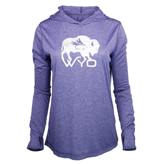 Wyo Fly Bison - Women's Performance Hoodie