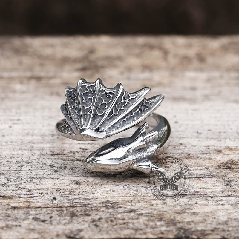 Flying Dragon Stainless Steel Ring