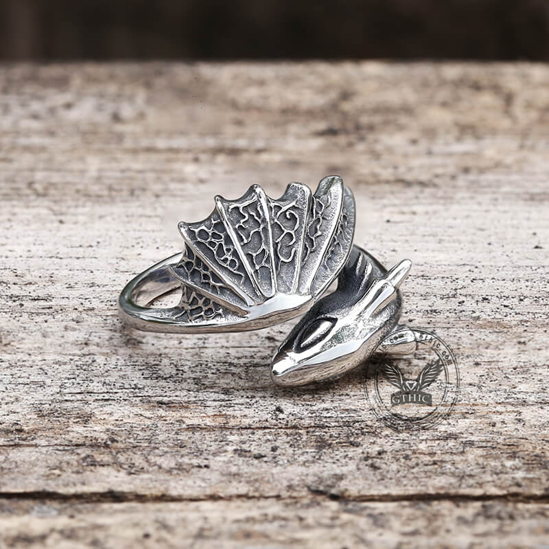 Flying Dragon Stainless Steel Ring
