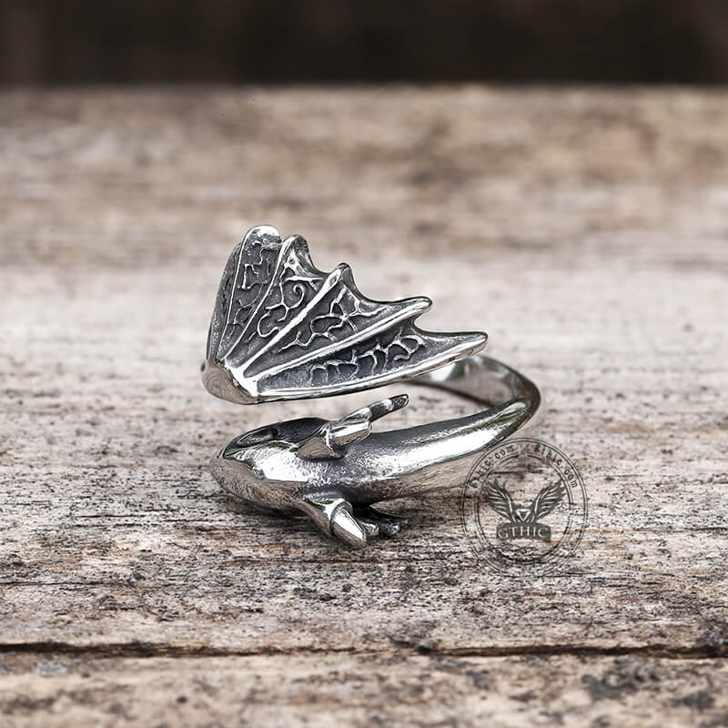 Flying Dragon Stainless Steel Ring