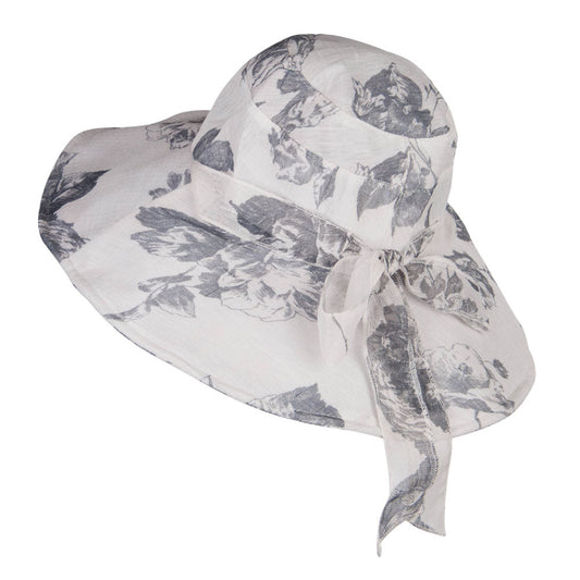 Floral Design Bow Crushable Hat