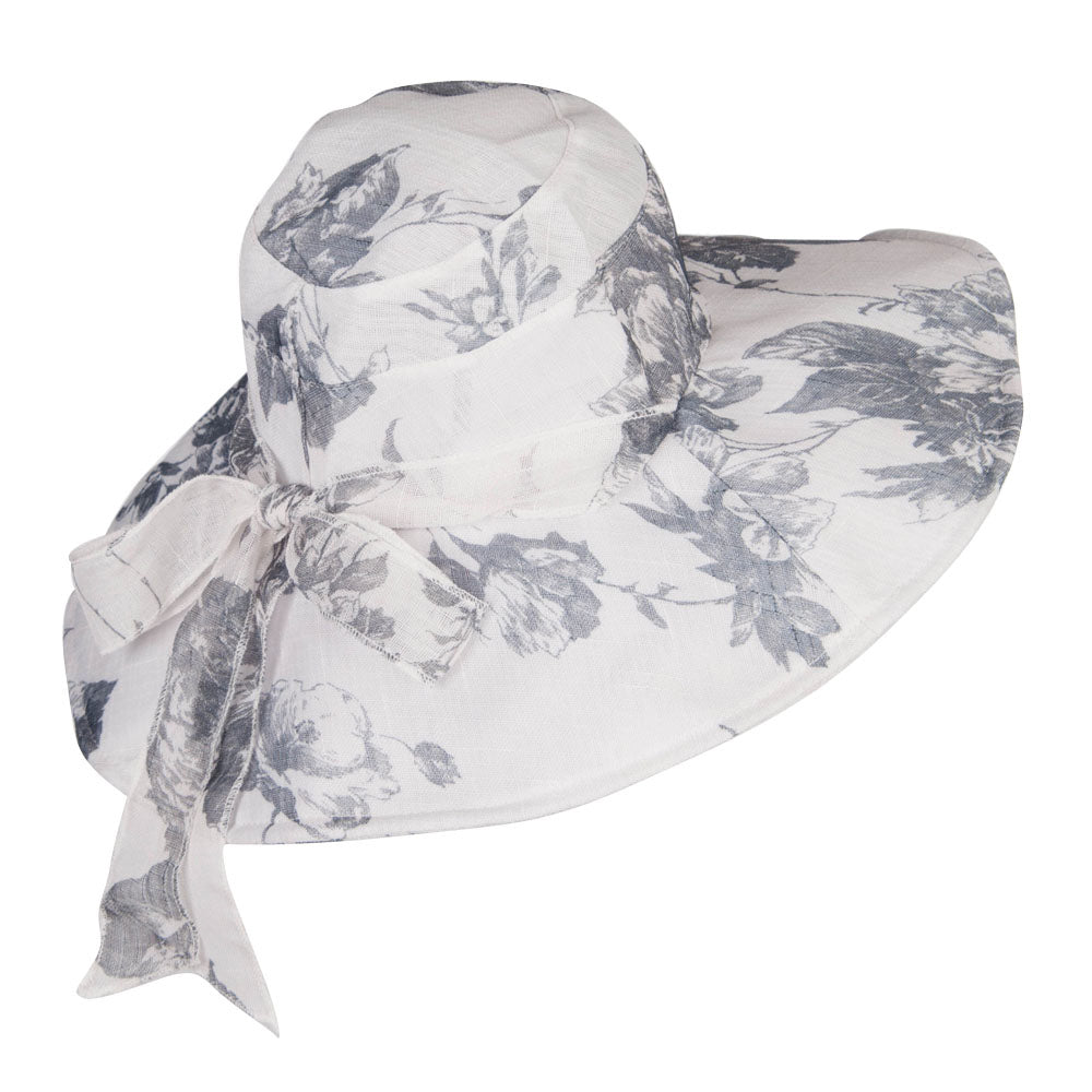 Floral Design Bow Crushable Hat