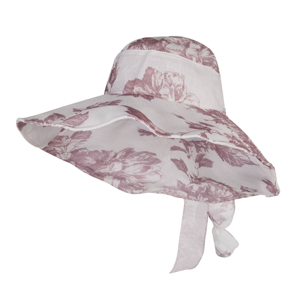 Floral Design Bow Crushable Hat