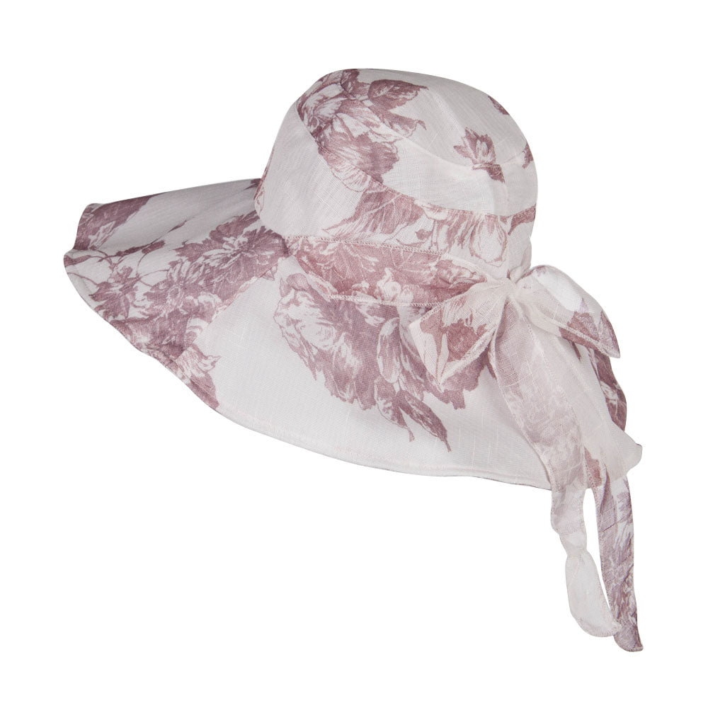 Floral Design Bow Crushable Hat