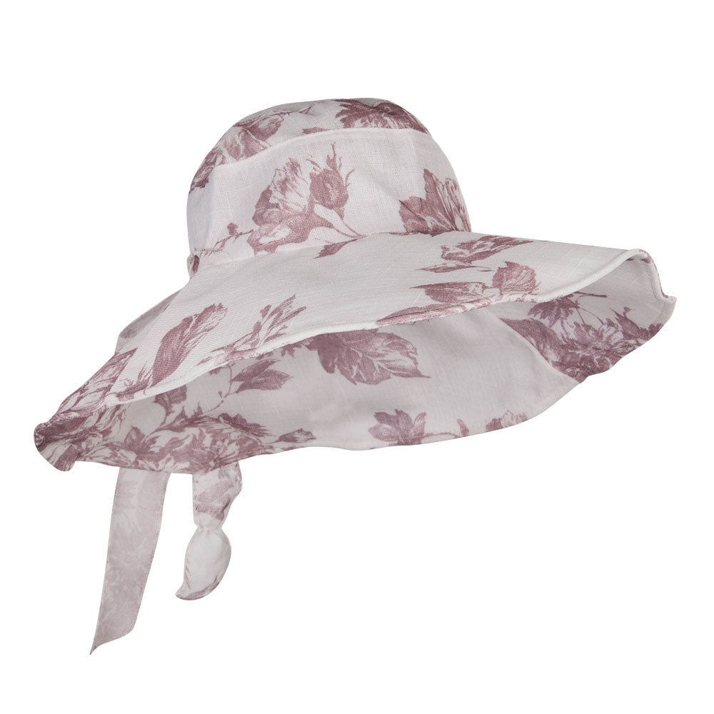 Floral Design Bow Crushable Hat