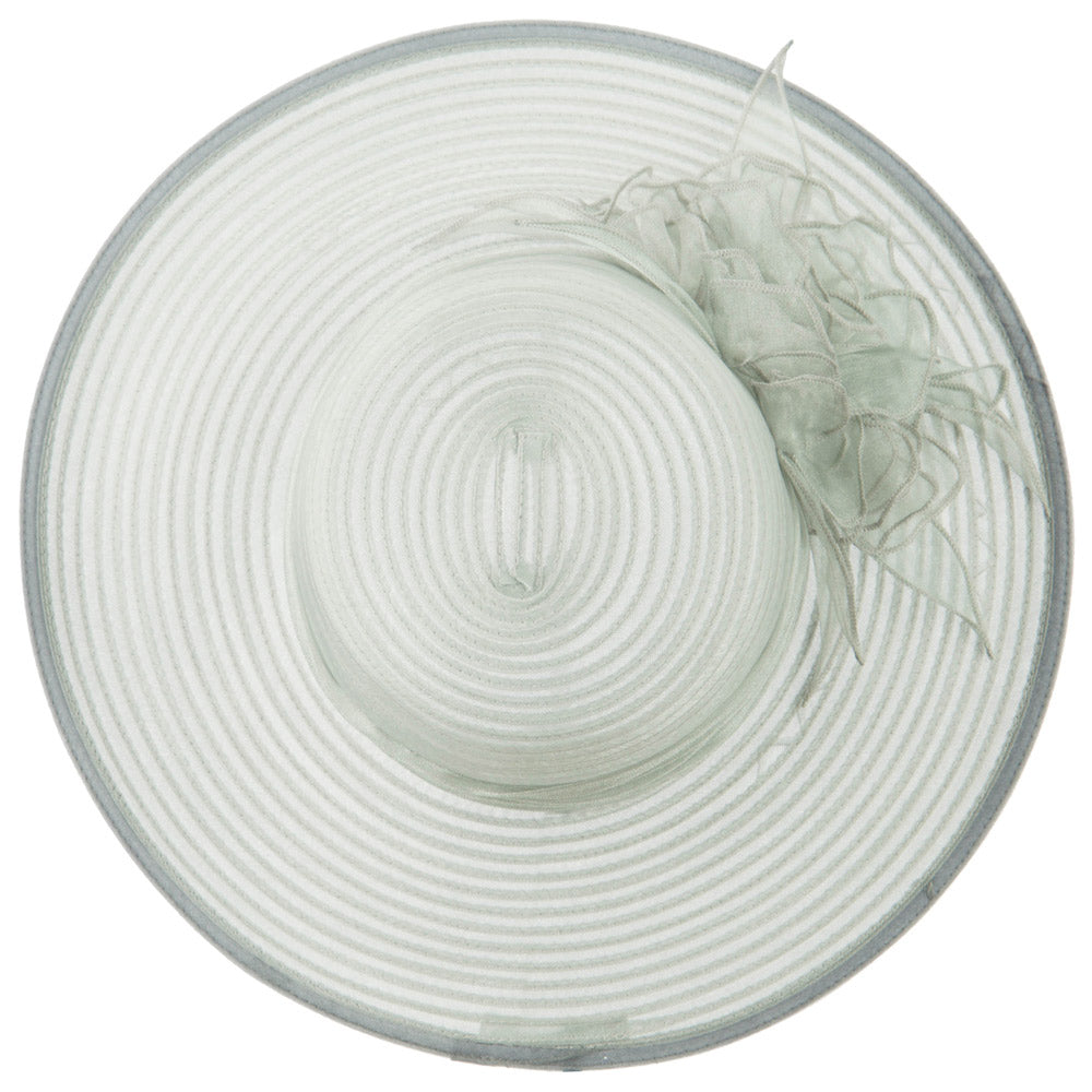 3 Flowers Pearl Organza Hat