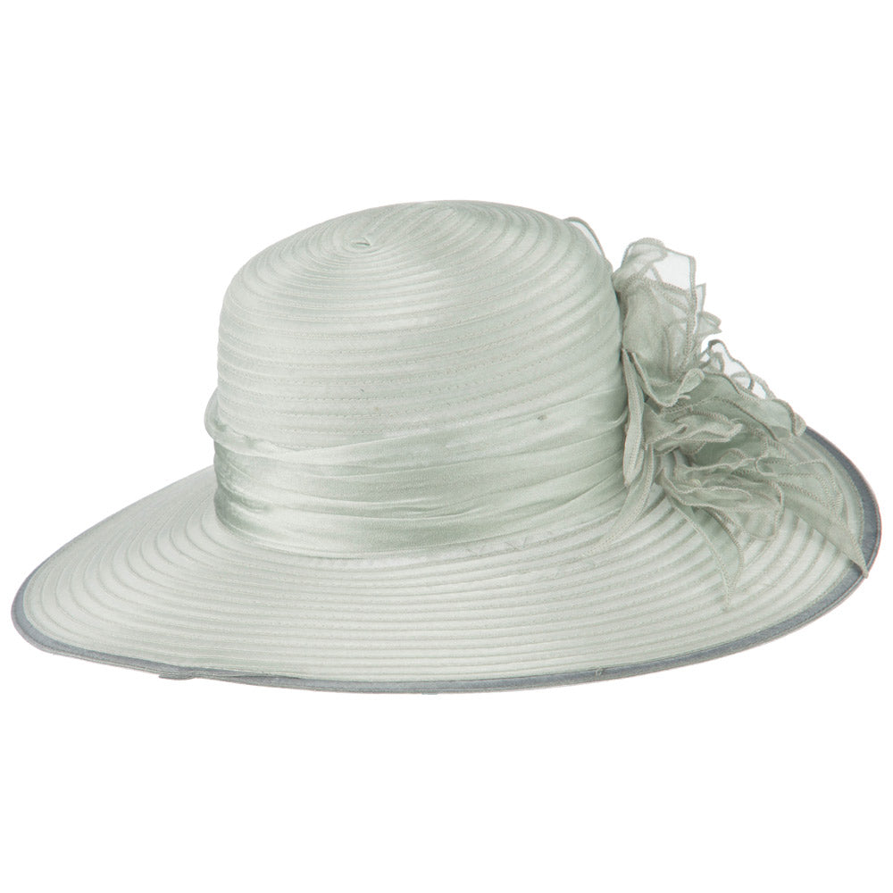 3 Flowers Pearl Organza Hat