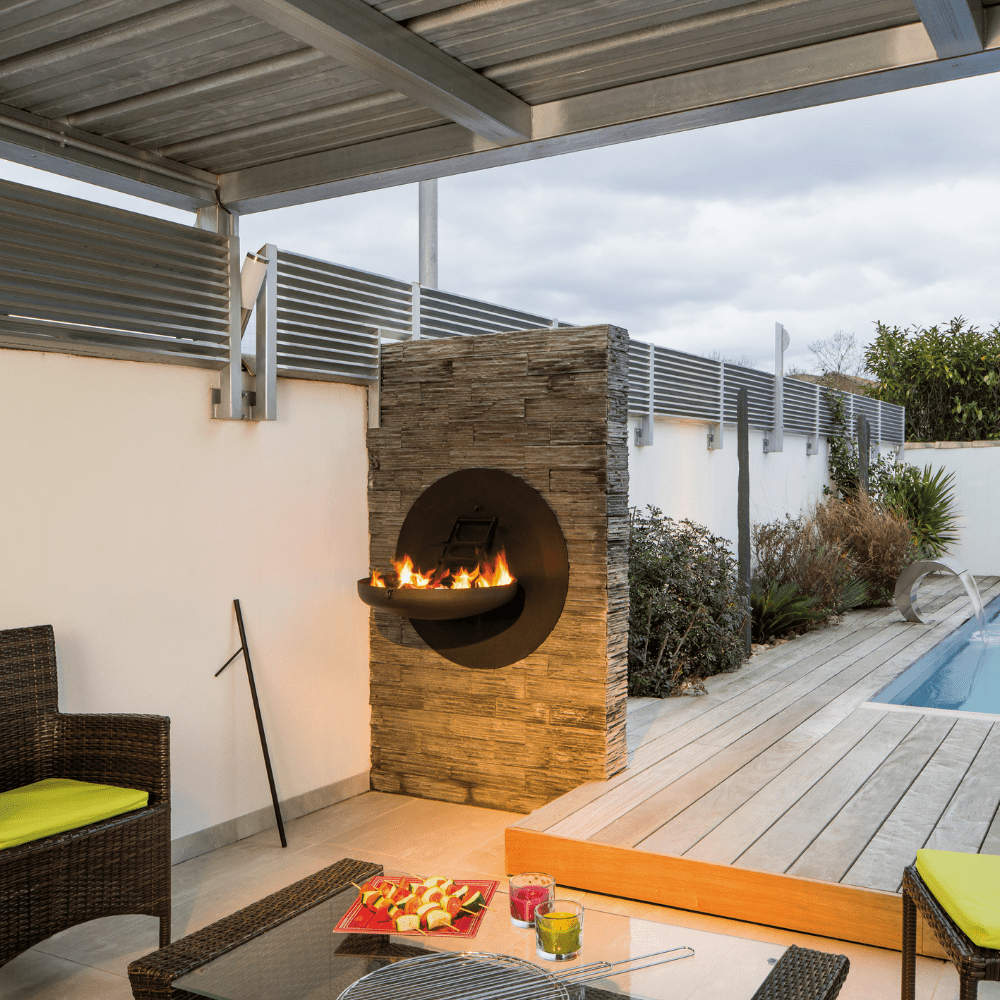 Focus Sigmafocus 29-Inch Wall Mounted Fire Pit Grill (FCS-GR-SIG)