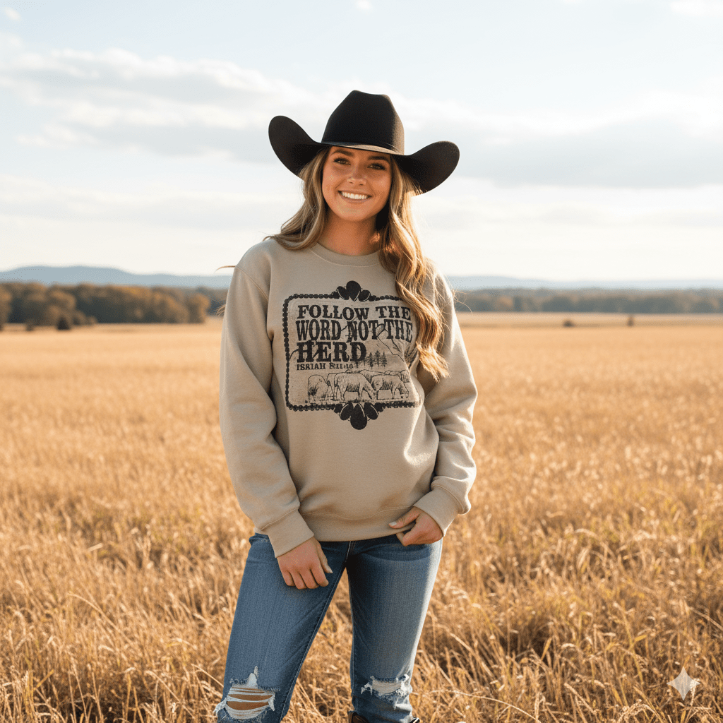 Follow The Word Not The Herd Graphic Sweatshirt