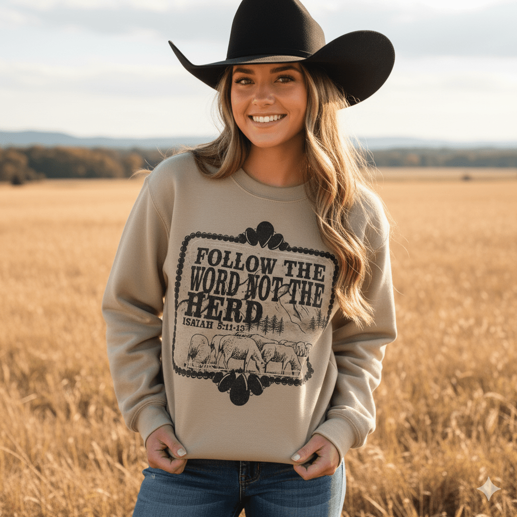 Follow The Word Not The Herd Graphic Sweatshirt