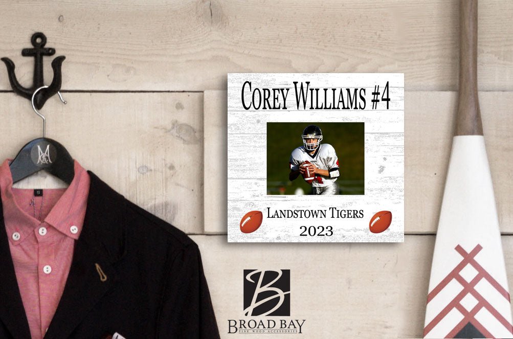 Football Award Recognition Photo Plaque - Season Year End Gift for Player, Coach or MVP