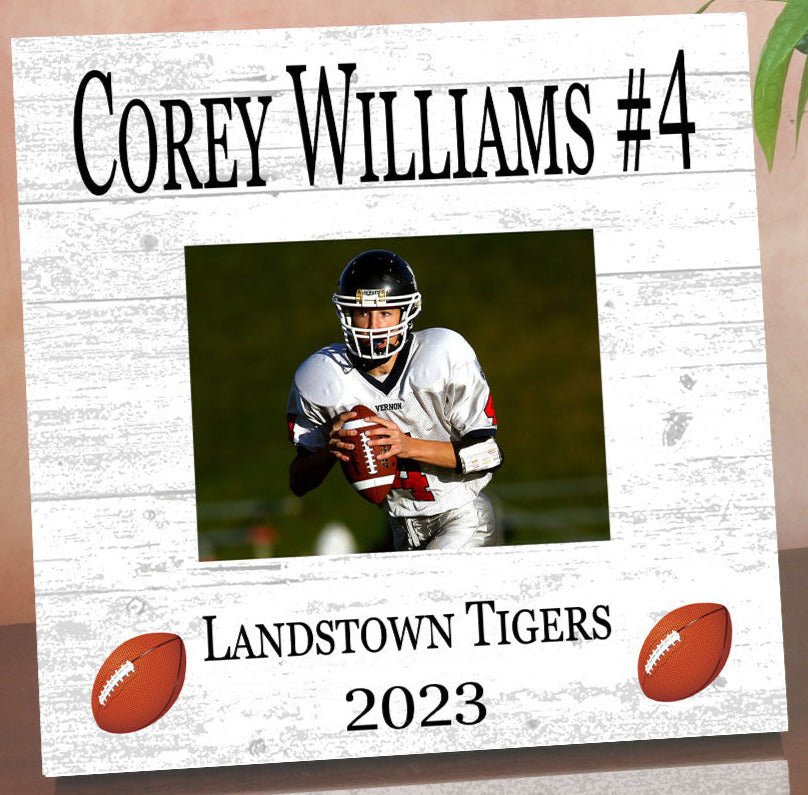 Football Award Recognition Photo Plaque - Season Year End Gift for Player, Coach or MVP