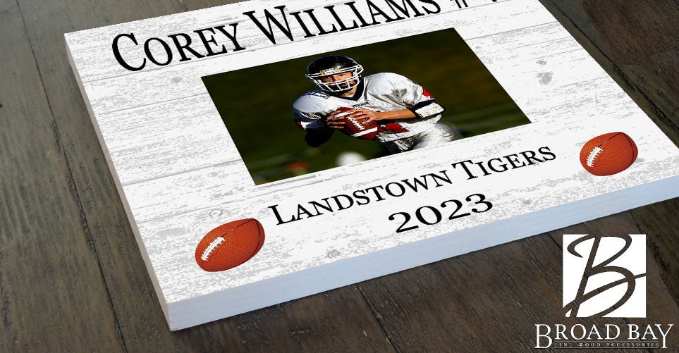 Football Award Recognition Photo Plaque - Season Year End Gift for Player, Coach or MVP