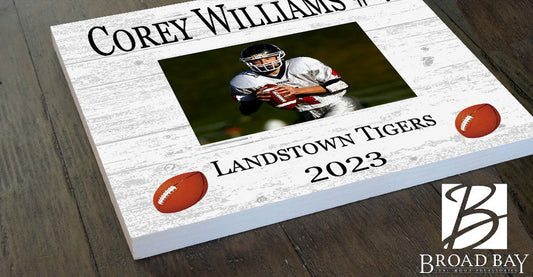 Football Award Recognition Photo Plaque - Season Year End Gift for Player, Coach or MVP