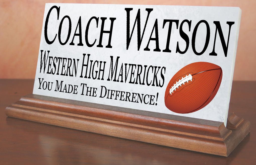 Football Coach Gift Plaque Custom Team Appreciation Award For Great Coaches
