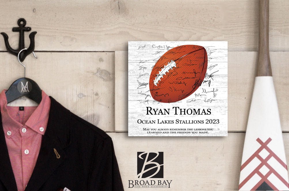 Football Plaque Recognition Award Personalized Senior Season End Gift or MVP