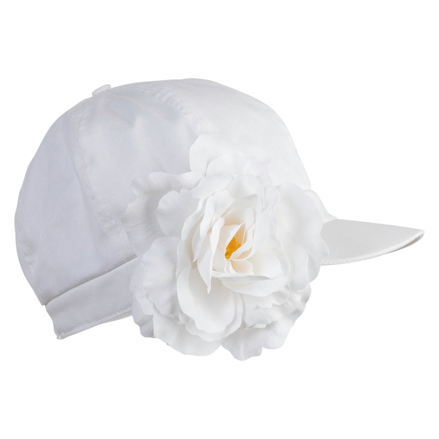 Flower Ribbon Trim Newsboy Cap